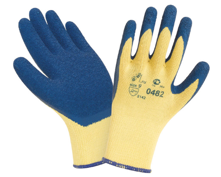 Перчатки с латексным покрытием "Билд Мастер" (0482)