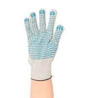 Перчатки х\б с ПВХ "Точка", 4-нитка, 10 кл.